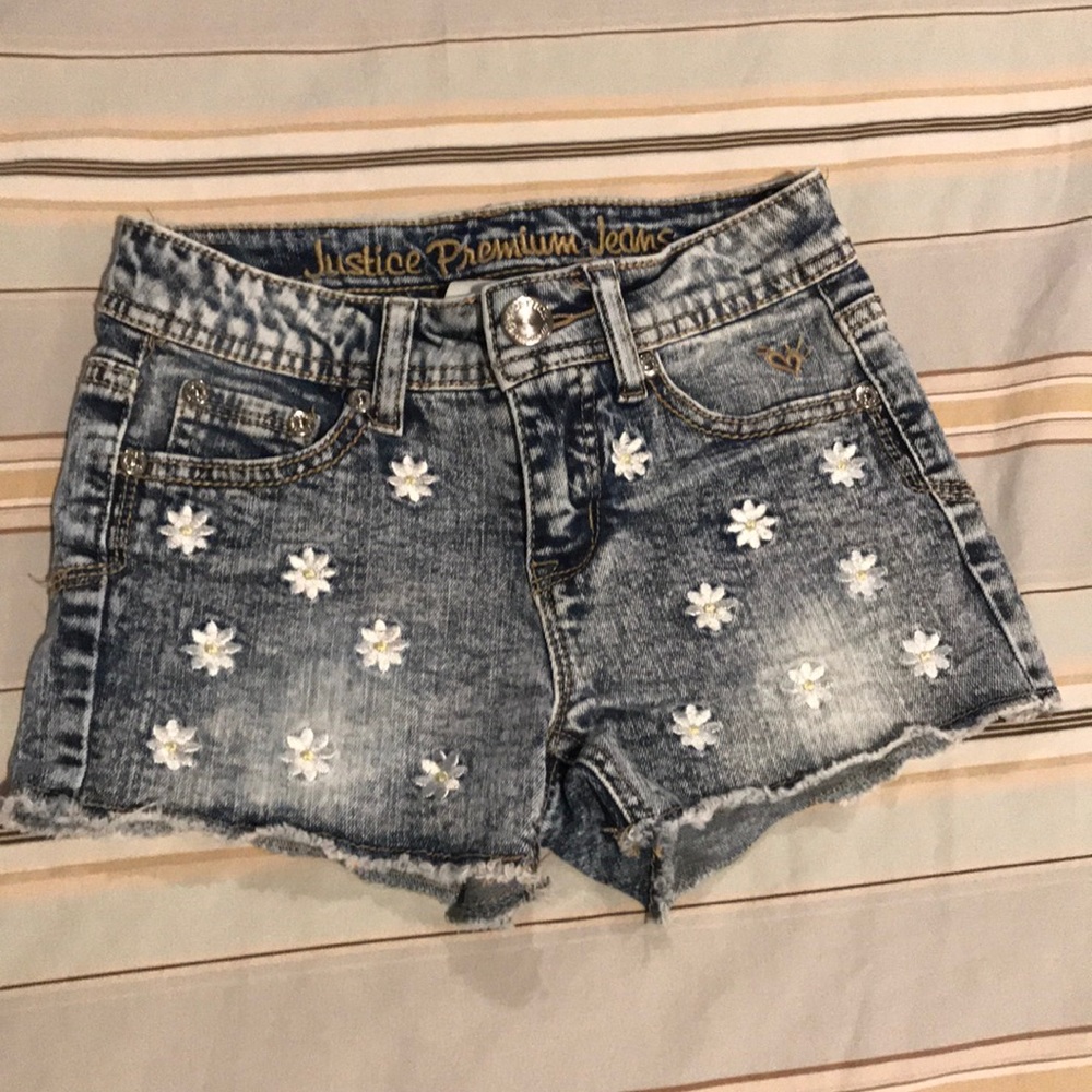 Justice premium denim shorts size 8 slim